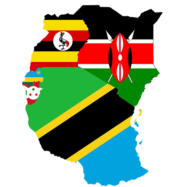 East Africa Map Flag